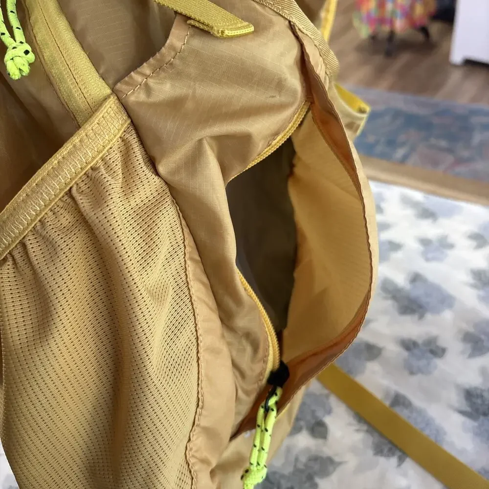 LL Bean Yellow Stowaway Backpack￼